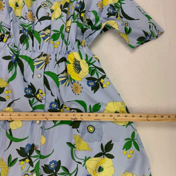 INC‎ Mabel Poplin Belted Midi Dress Floral Bouquet Wedding Guest Summer Colorful - Picture 16 of 16